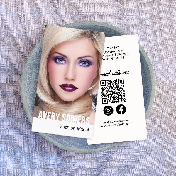 Fashion Model Photo Profile Card