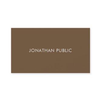 Fashionable Brown Modern Minimalist Trendy Plain