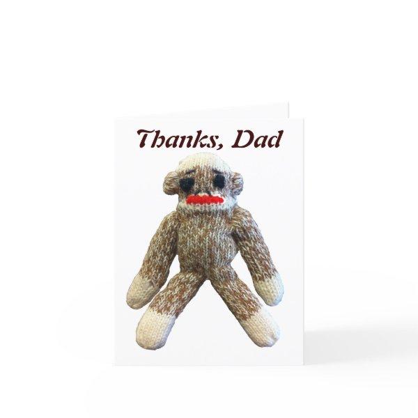 Father's Day Monkey Business, Sock Monkey Card