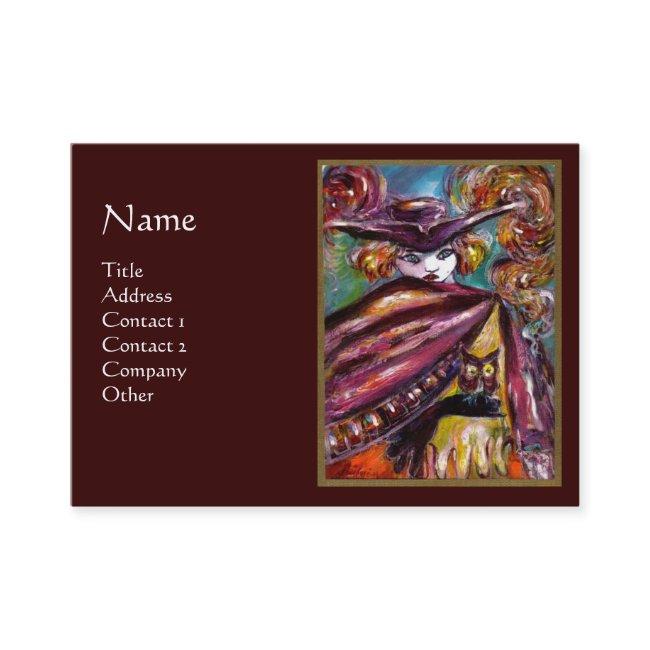 FAUST / Mysterious Mask With Owl , Purple Brown