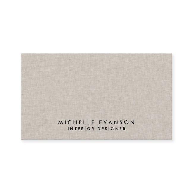 Faux Beige Linen Elegant Luxe Professional