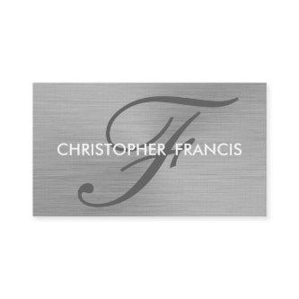 Faux brushed aluminum monogram