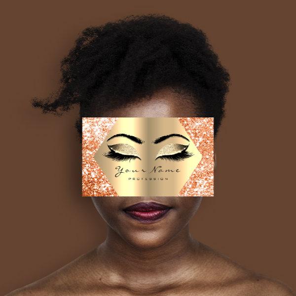 Faux Champaigne Gold Glitter Makeup Lashes