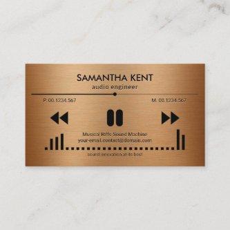 Faux Copper Audio Display Emboss Letters DJ