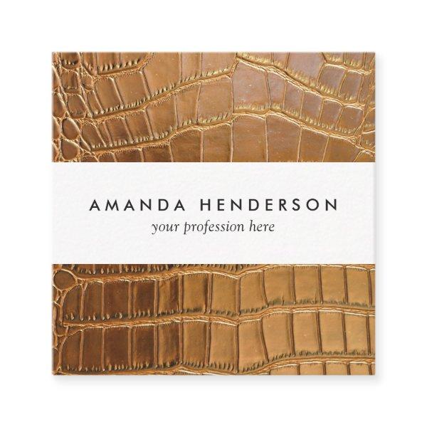 Faux Crocodile Leather Animal Skin Pattern Square