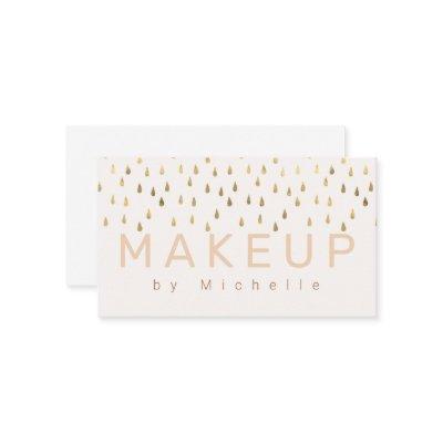 Faux Foil Gold Rain Drops Makeup Artist
