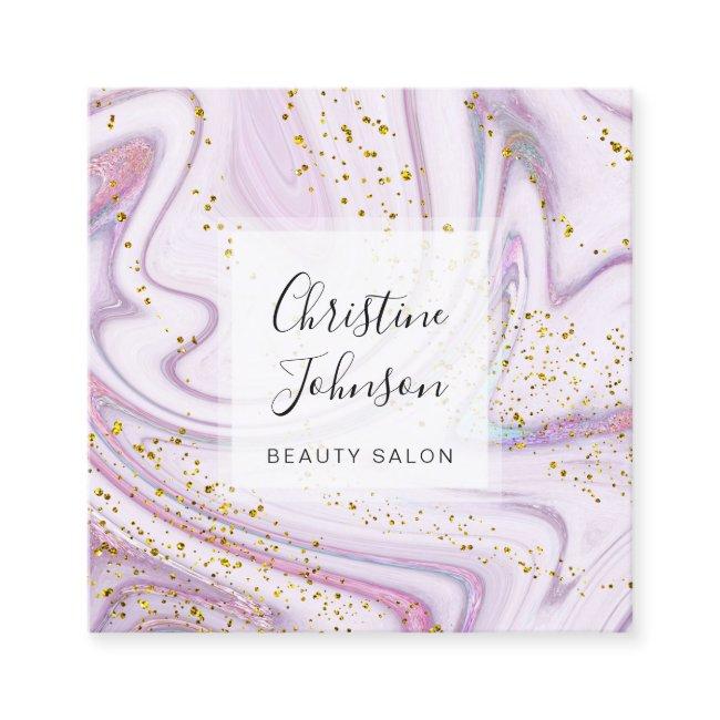 FAUX glitter fluid marble art Square