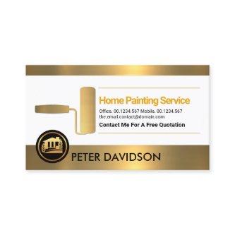Faux Gold Borders Roller Paint Brush Painter