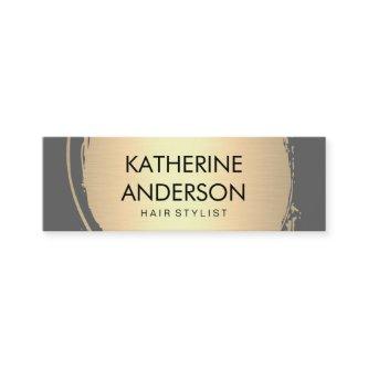 Faux Gold Brushed Gray Background Mini