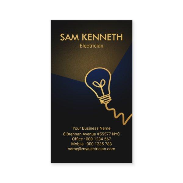 Faux Gold Bulb Flash Light Gold Beam Electrician