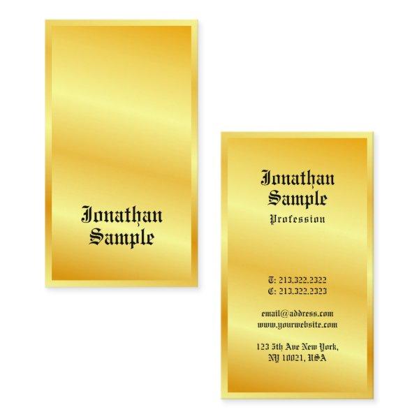 Faux Gold Classic Style Text Elegant Template