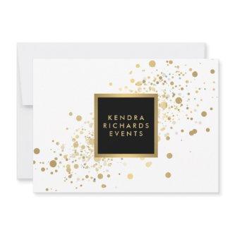 Faux Gold Confetti on White Gift Certificate
