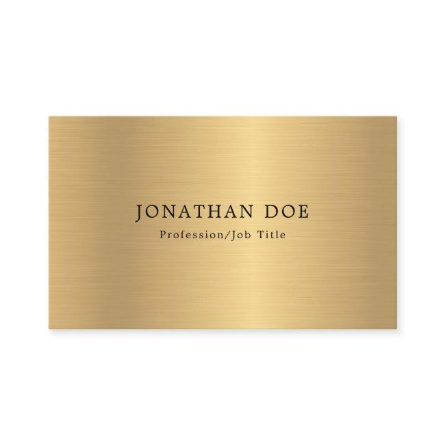 Faux Gold Elegant Minimalist Professional Template