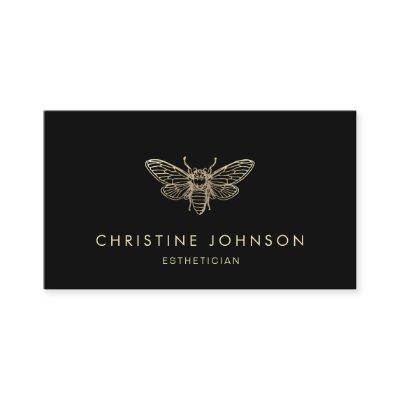 faux gold foil bee design logo