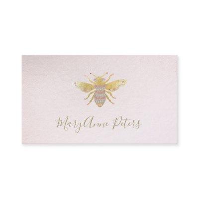 faux gold foil bee logo