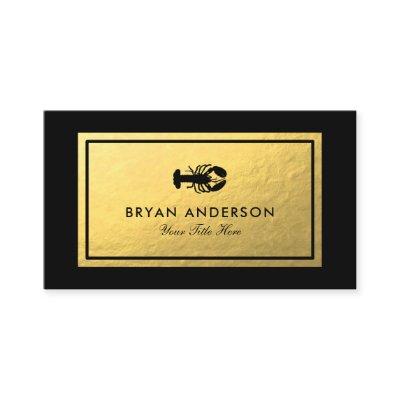 Faux Gold Foil - Black Lobster Logo