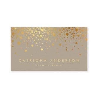 Faux Gold Foil Confetti Dots Modern