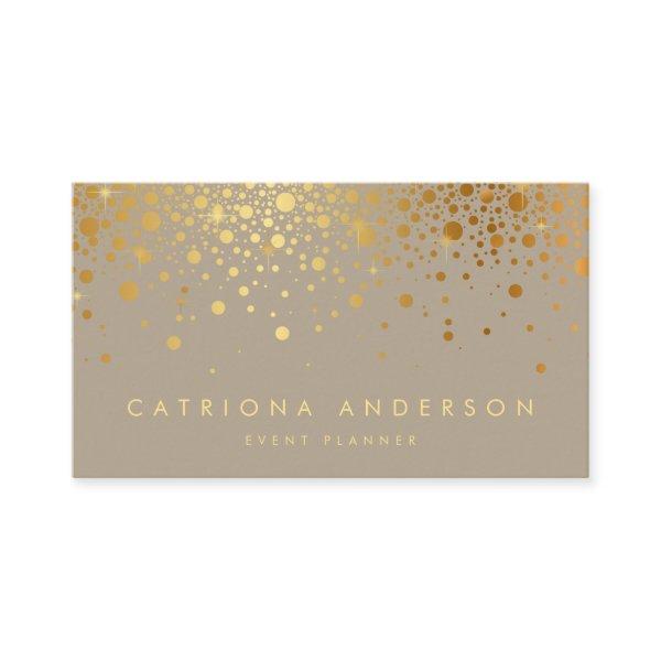 Faux Gold Foil Confetti Dots Modern