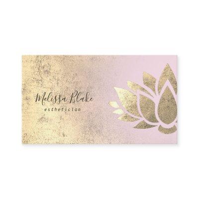 faux gold foil decor on pink gradient