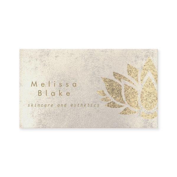 faux gold foil decor skincare and esthetics