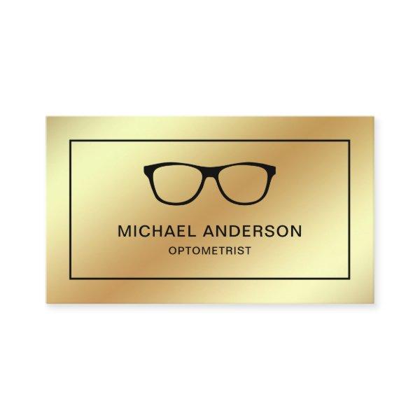 Faux Gold Foil Eyeglasses Eye Doctor Optometrist