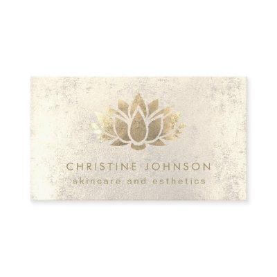 faux gold foil lotus flower skincare and esthetics