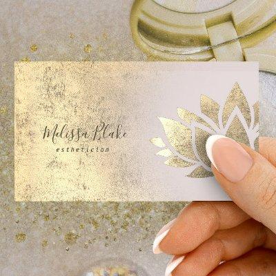 faux gold foil lotus logo