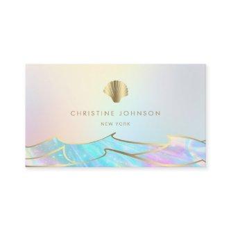 faux gold foil seashell logo