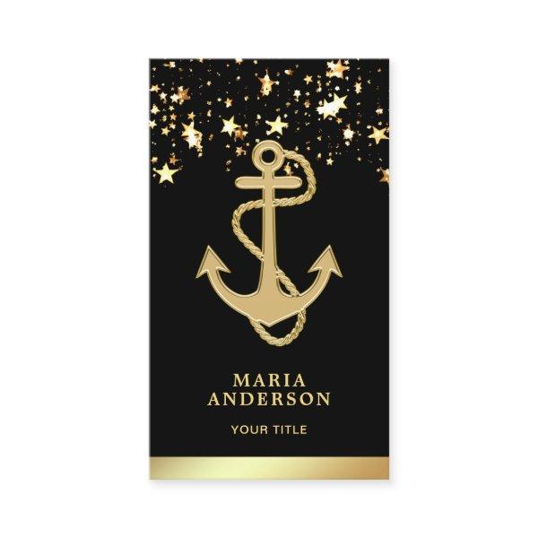 Faux Gold Foil Stars Confetti Nautical Rope Anchor