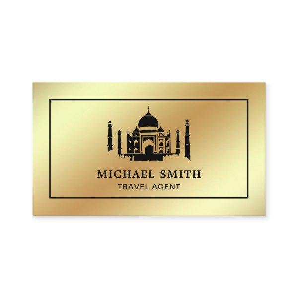 Faux Gold Foil Taj Mahal Travel Agent