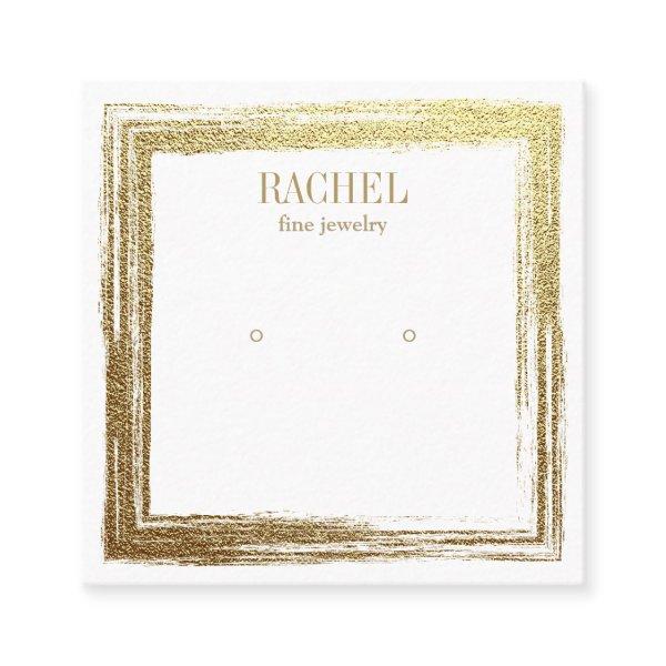 Faux Gold Frame Luxury Jewelry Earring display Square
