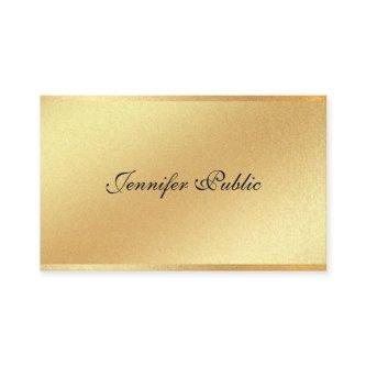 Faux Gold Glitter Hand Script Elegant Calligraphy