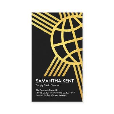Faux Gold Global Connection Lines Import Export