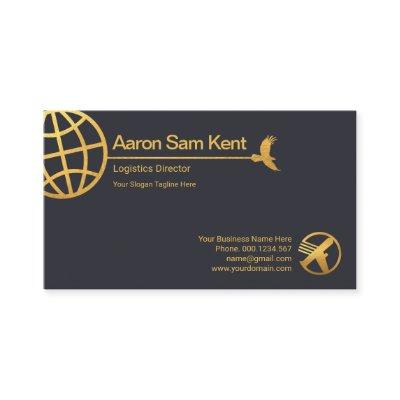 Faux Gold Globe Hawk Supply Line Blue Marketing