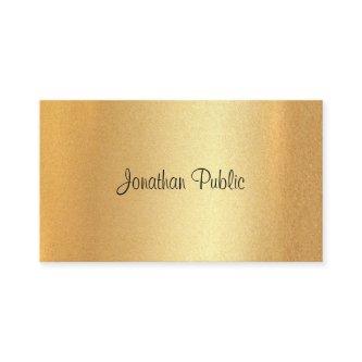 Faux Gold Hand Script Elegant Calligraphy Modern