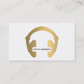 Faux Gold Headphone DJ