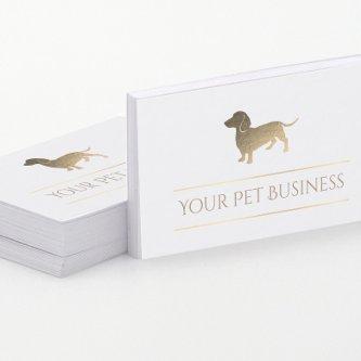 faux gold leaf dachshund dog