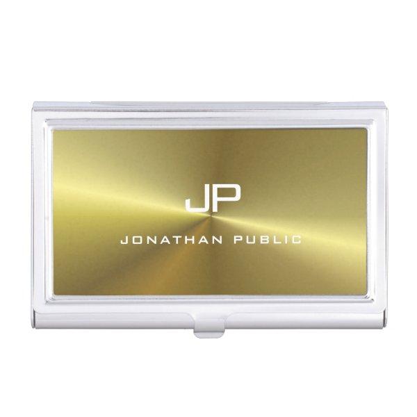 Faux Gold Look Modern Monogram Template Glamour  Case