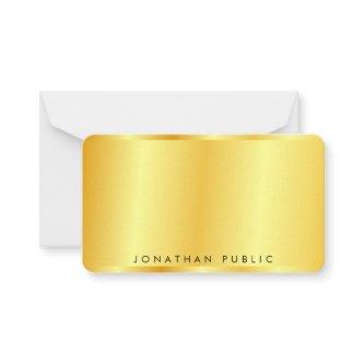 Faux Gold Metallic Look Personalized Template