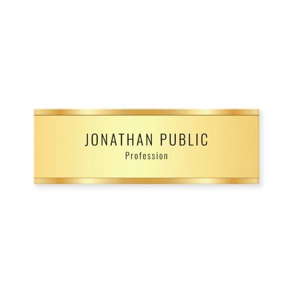 Faux Gold Metallic Look Template Elegant Modern Mini