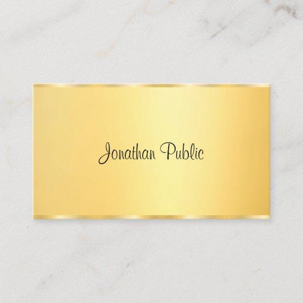 Faux Gold Modern Calligraphed Design Template