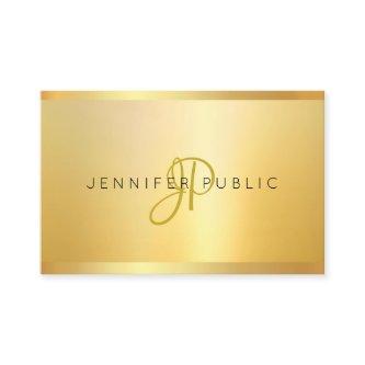 Faux Gold Modern Minimalist Monogram Professional