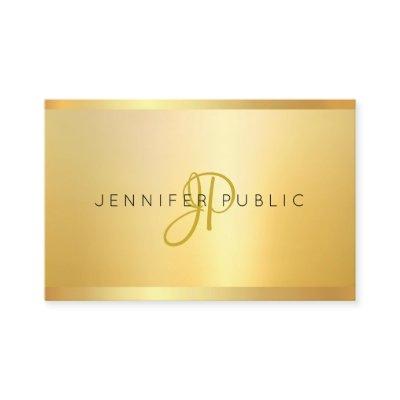 Faux Gold Modern Minimalist Monogram Professional