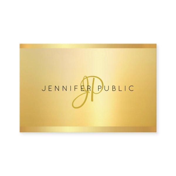 Faux Gold Modern Minimalist Monogram Professional