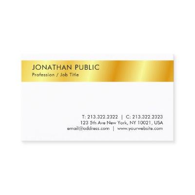 Faux Gold Modern Simple Personalized Template