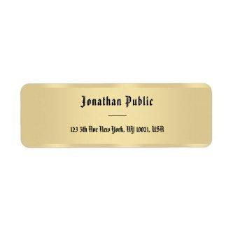 Faux Gold Old Style Text Script Template Elegant Label