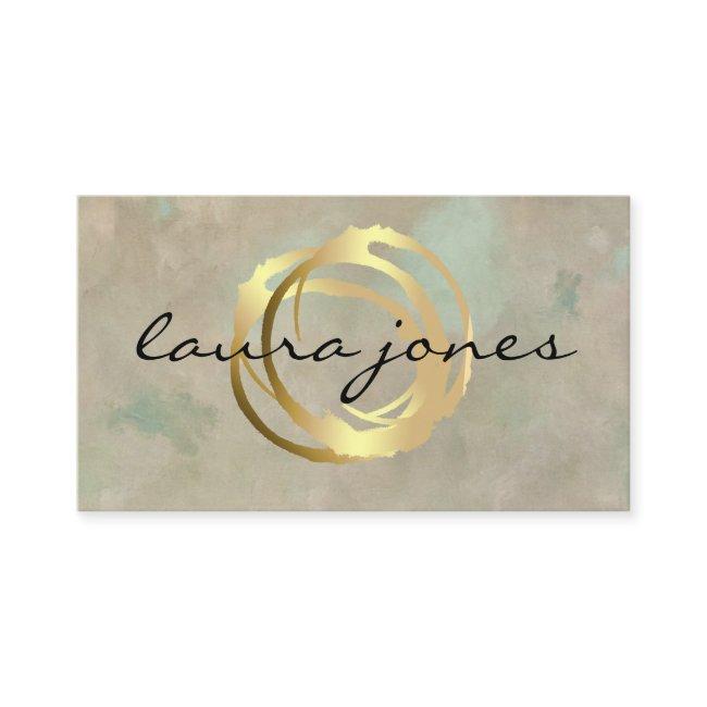 Faux Gold Painted Circle Designer