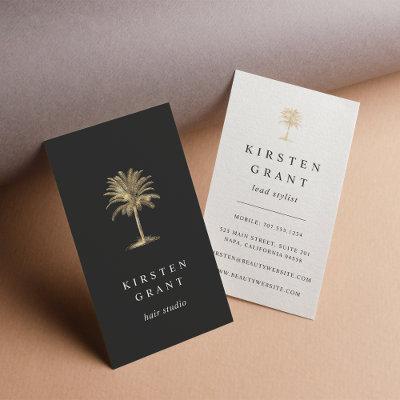 Faux Gold Palm Tree Logo