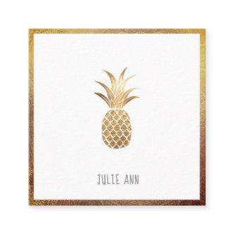 FAUX GOLD PINEAPPLE SQUARE