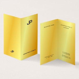 Faux Gold Professional Elegant Modern Monogram